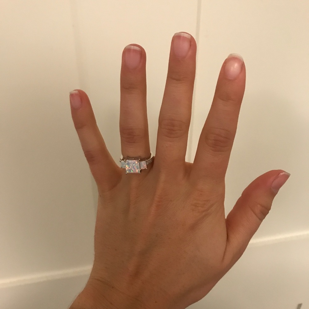 LAST ONE! Sterling Silver Opal Ring - Picture 8 of 8